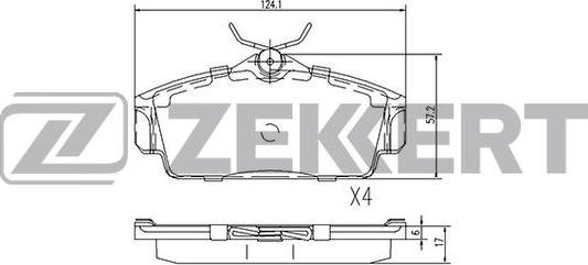 Zekkert BS-2313 - Гальмівні колодки, дискові гальма autozip.com.ua