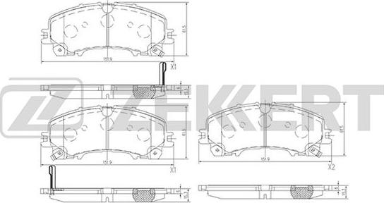 Zekkert BS-2381 - Гальмівні колодки, дискові гальма autozip.com.ua