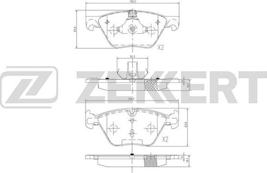 Zekkert BS-2388 - Гальмівні колодки, дискові гальма autozip.com.ua