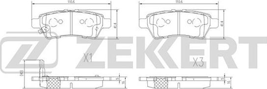 Zekkert BS-2333 - Гальмівні колодки, дискові гальма autozip.com.ua