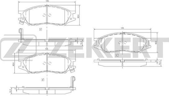 Zekkert BS-2323 - Гальмівні колодки, дискові гальма autozip.com.ua