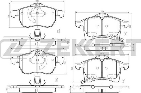 Zekkert BS-2371 - Гальмівні колодки, дискові гальма autozip.com.ua