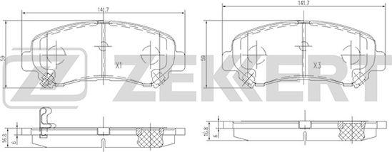 Zekkert BS-2296 - Гальмівні колодки, дискові гальма autozip.com.ua