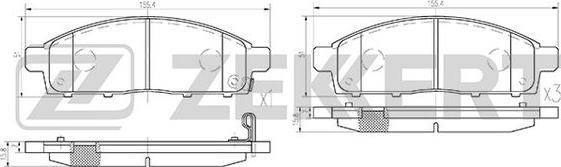 Zekkert BS-2237 - Гальмівні колодки, дискові гальма autozip.com.ua