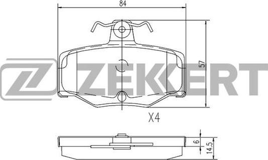 Zekkert BS-2272 - Гальмівні колодки, дискові гальма autozip.com.ua