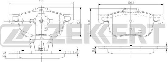 Zekkert BS-2760 - Гальмівні колодки, дискові гальма autozip.com.ua
