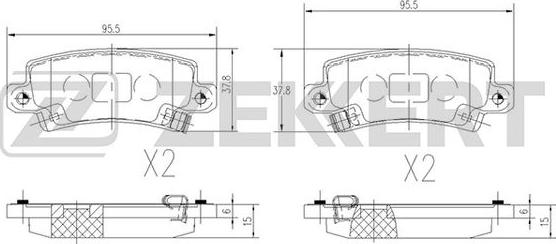 Zekkert BS-2703 - Гальмівні колодки, дискові гальма autozip.com.ua