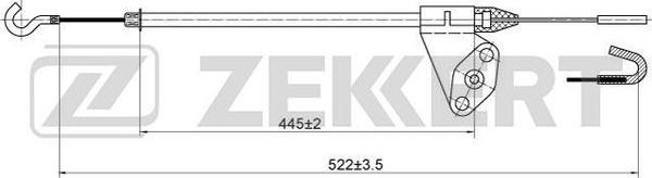 Zekkert BZ-1046 - Трос, замок дверей autozip.com.ua