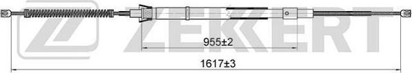 Zekkert BZ-1043 - Трос, гальмівна система autozip.com.ua