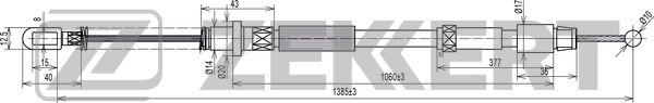 Zekkert BZ-1082 - Трос, гальмівна система autozip.com.ua