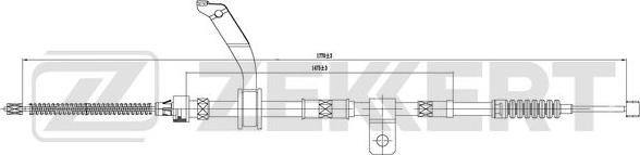 Zekkert BZ-1191 - Трос, гальмівна система autozip.com.ua