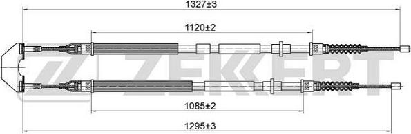 Zekkert BZ-1175 - Трос, гальмівна система autozip.com.ua