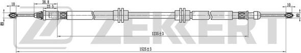 Zekkert BZ-1322 - Трос, гальмівна система autozip.com.ua