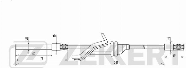 Zekkert BZ-1211 - Трос, гальмівна система autozip.com.ua