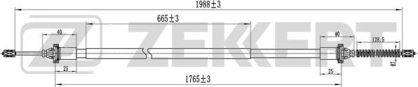 Zekkert BZ-1212 - Трос, гальмівна система autozip.com.ua