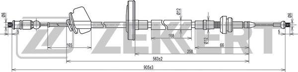 Zekkert BZ-1281 - Тросик газу autozip.com.ua