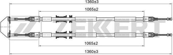 Zekkert BZ-1228 - Трос, гальмівна система autozip.com.ua