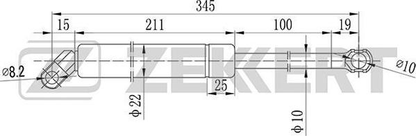 Zekkert GF-1424 - Газова пружина, кришка багажник autozip.com.ua
