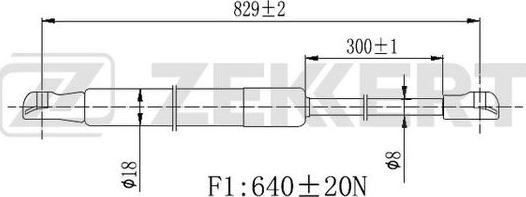 Zekkert GF-2446 - Газова пружина, кришка багажник autozip.com.ua