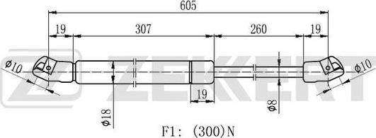 Zekkert GF-2453 - Газова пружина, кришка багажник autozip.com.ua