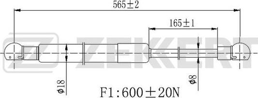 Zekkert GF-2467 - Газова пружина, кришка багажник autozip.com.ua