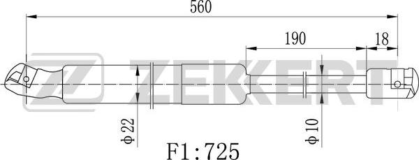 Zekkert GF-2421 - Газова пружина, кришка багажник autozip.com.ua