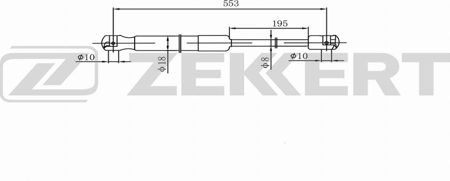 Zekkert GF-2595 - Газова пружина, кришка багажник autozip.com.ua