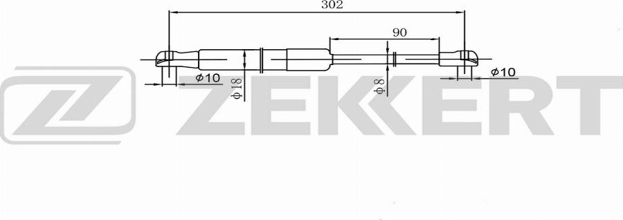 Zekkert GF-2591 - Газова пружина, кришка багажник autozip.com.ua
