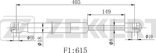 Zekkert GF-2531 - Газова пружина, кришка багажник autozip.com.ua