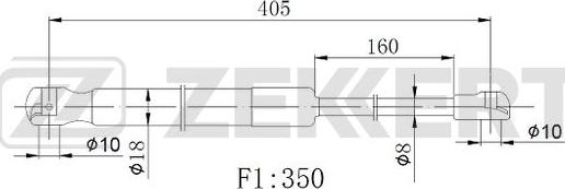 Zekkert GF-2533 - Газова пружина, кришка багажник autozip.com.ua