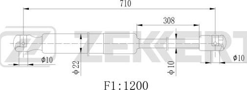 Zekkert GF-2526 - Газова пружина, кришка багажник autozip.com.ua