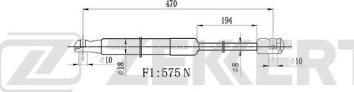 Zekkert GF-2528 - Газова пружина, кришка багажник autozip.com.ua