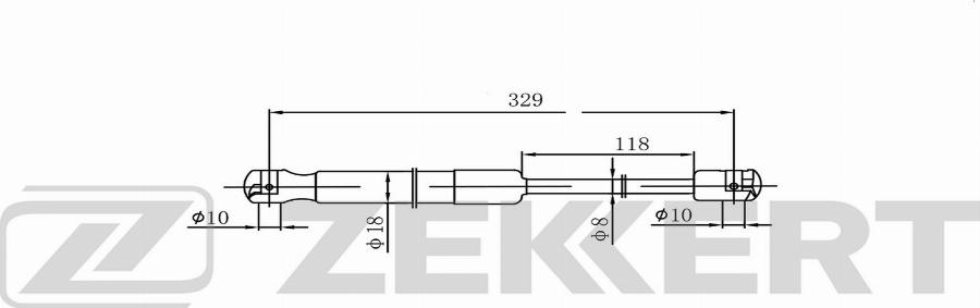 Zekkert GF-2578 - Газова пружина, капот autozip.com.ua