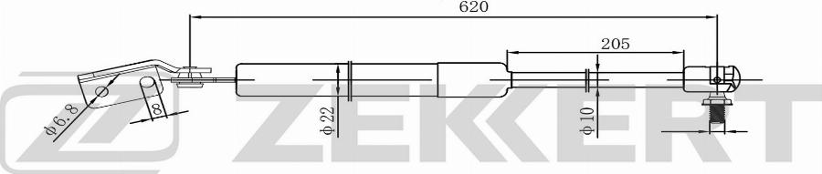 Zekkert GF-2609 - Газова пружина, кришка багажник autozip.com.ua