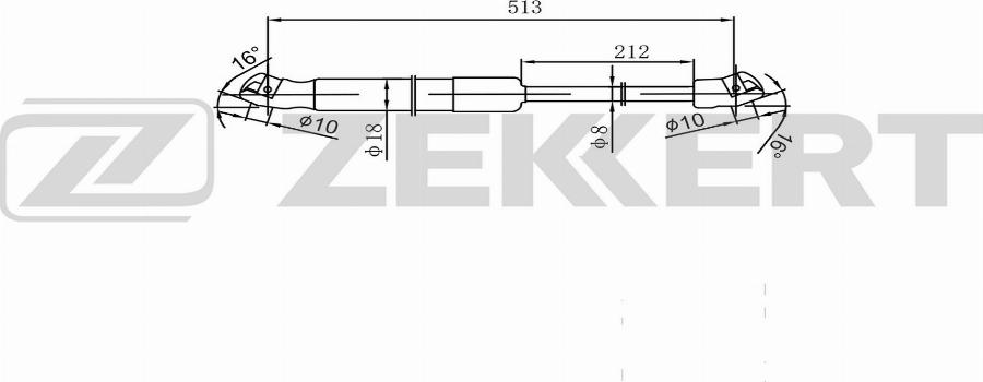Zekkert GF-2606 - Газова пружина, кришка багажник autozip.com.ua