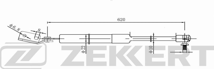 Zekkert GF-2613 - Газова пружина, кришка багажник autozip.com.ua