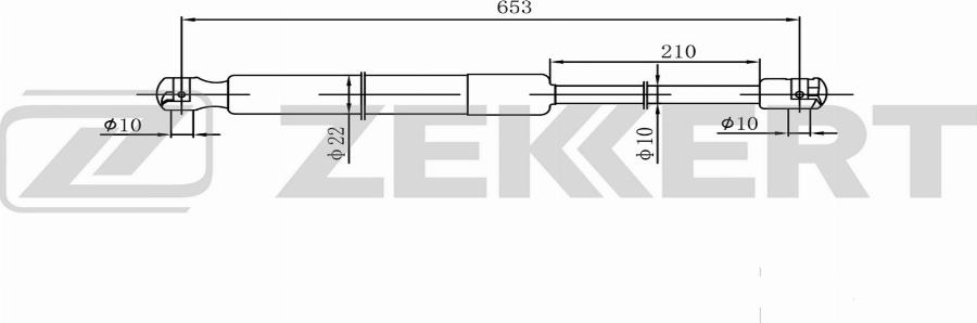 Zekkert GF-2612 - Газова пружина, кришка багажник autozip.com.ua