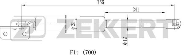 Zekkert GF-2014 - Газова пружина, кришка багажник autozip.com.ua