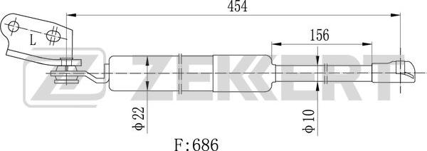 Zekkert GF-2395 - Газова пружина, кришка багажник autozip.com.ua