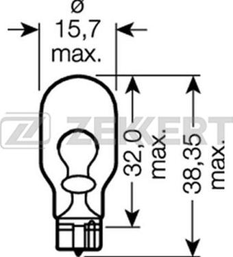Zekkert LP-1090 - Лампа розжарювання, ліхтар покажчика повороту autozip.com.ua