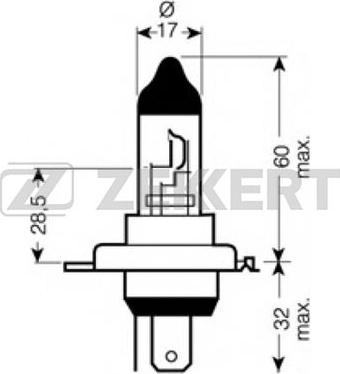 Zekkert LP-1142 - Лампа розжарювання, основна фара autozip.com.ua