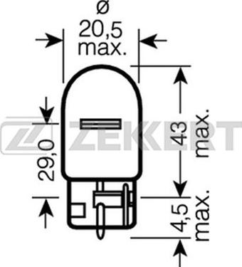 Zekkert LP-1150 - Лампа розжарювання, ліхтар покажчика повороту autozip.com.ua