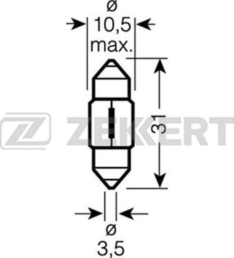 Zekkert LP-1106 - Лампа розжарювання, Освітлення салону autozip.com.ua