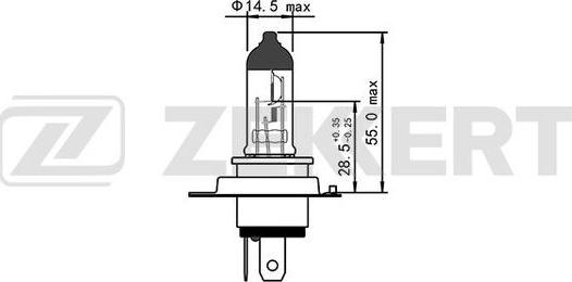 Zekkert LP-1103 - Лампа розжарювання, основна фара autozip.com.ua