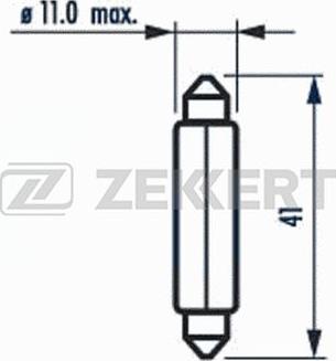 Zekkert LP-1133 - Лампа розжарювання, задній габаритний ліхтар autozip.com.ua