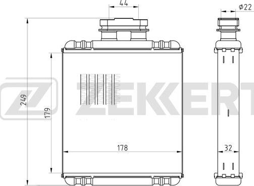 Zekkert MK-5099 - Теплообмінник, опалення салону autozip.com.ua