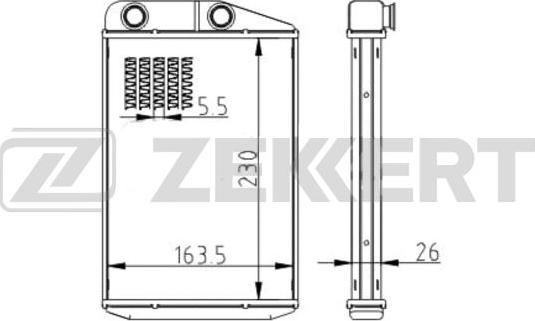 Zekkert MK-5049 - Теплообмінник, опалення салону autozip.com.ua