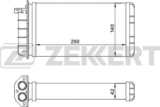 Zekkert MK-5048 - Теплообмінник, опалення салону autozip.com.ua