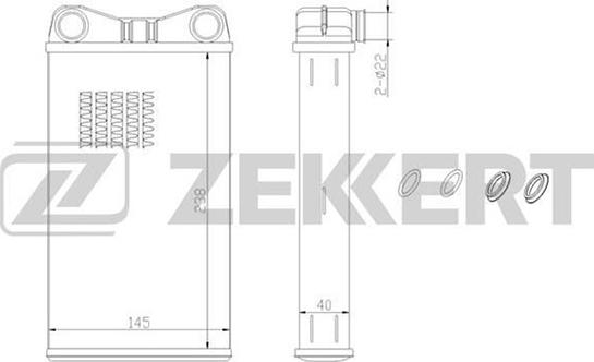 Zekkert MK-5043 - Теплообмінник, опалення салону autozip.com.ua