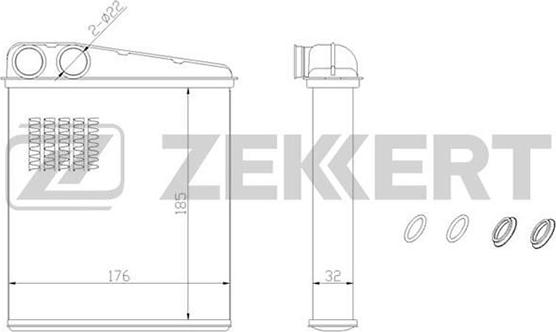 Zekkert MK-5054 - Теплообмінник, опалення салону autozip.com.ua